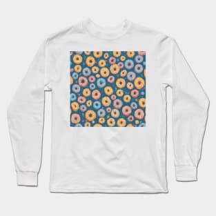 Delight Cartoonish Sprinkle Sweet Donut Pattern Long Sleeve T-Shirt